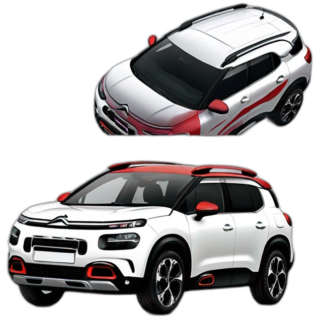 citroën C5 aircross white red emoji