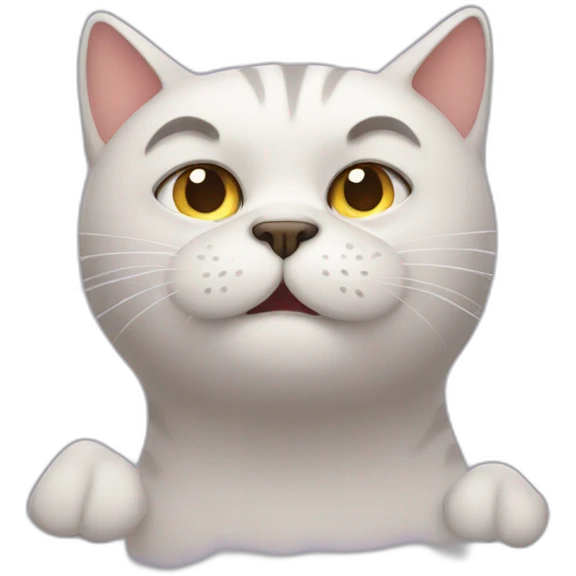 sweating cat emoji