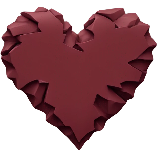 burgundy broken heart emoji