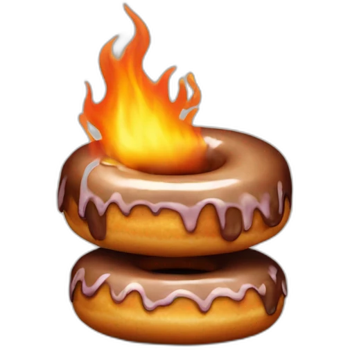 Burning donuts emoji