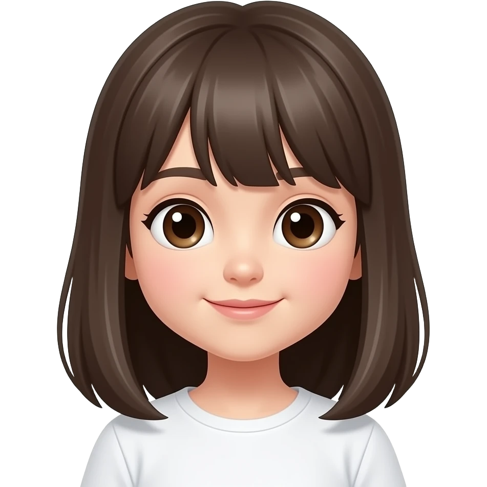 Can you short height girl with straight hair long hair and cute emoji
