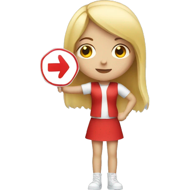 blond Girl holding a stop sign emoji