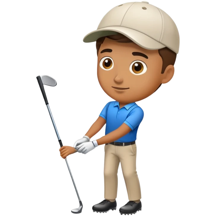 Good looking guy playing golf  emoji