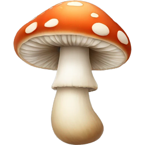 Make a mushroom with a face emoji
