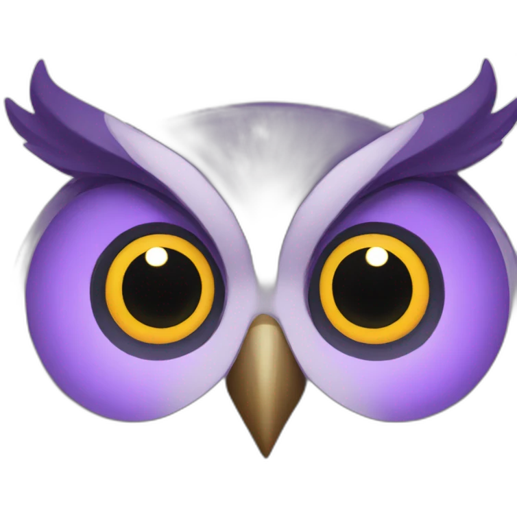 Purple owl emoji