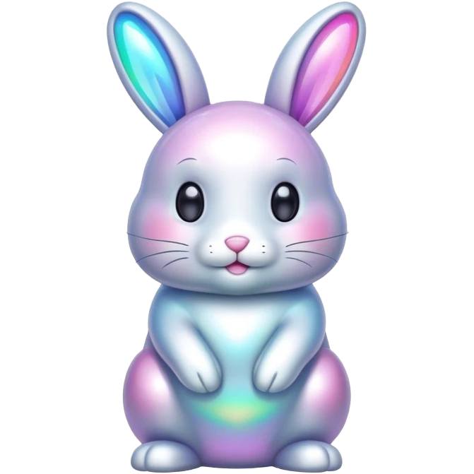 Holographic bunny  emoji