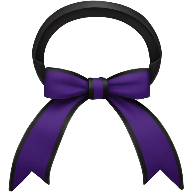 Purple and black bow  emoji