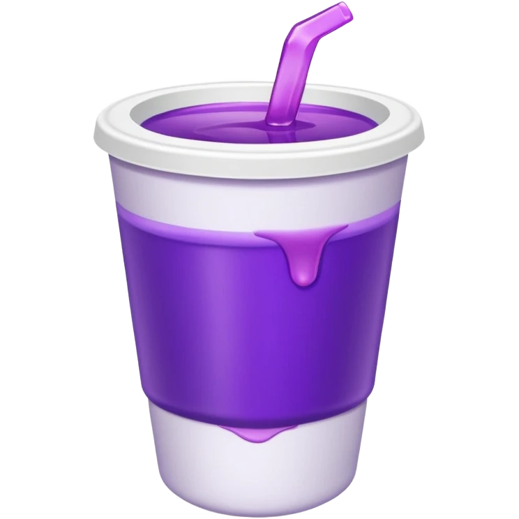 ios styrofoam cup with purple liquid inside (no straw) emoji