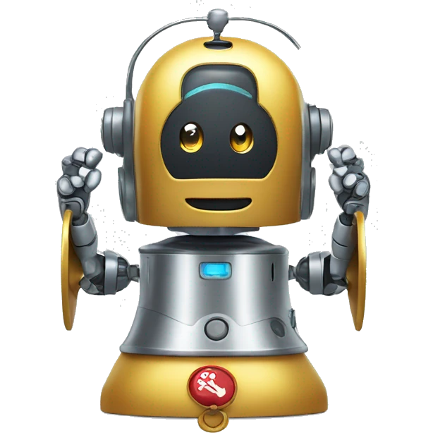 robot ringing  bell emoji