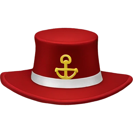 Velvet red sailor hat emoji