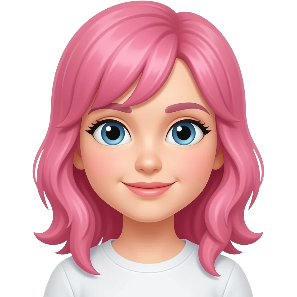 girl with pink hair will get back to this task later emoji