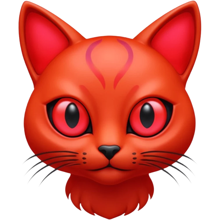 neon red alien cat emoji