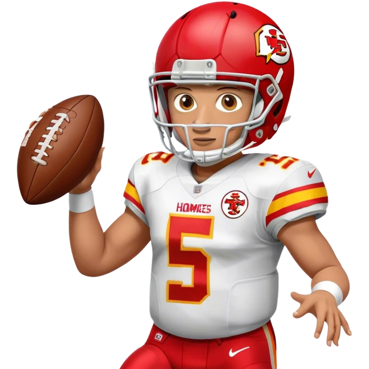 ￼ ET and Patrick Mahomes playing football together emoji