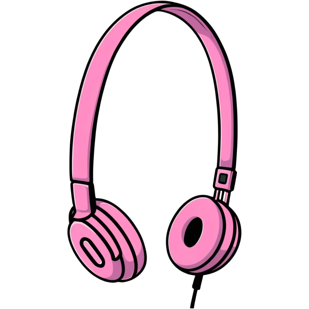 Pink headphones emoji
