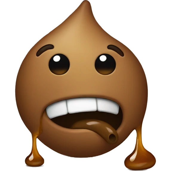 Emoji holding a piece of poop and crying  emoji