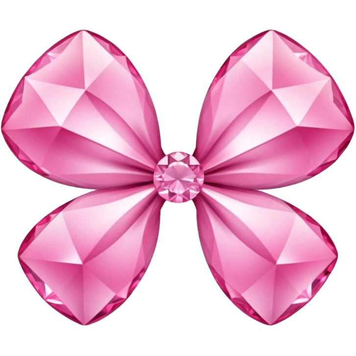 Make a bow made of Diamonds pink  emoji
