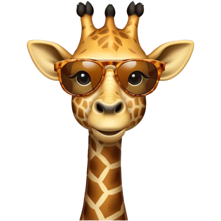 Giraffe with sunglasses  emoji