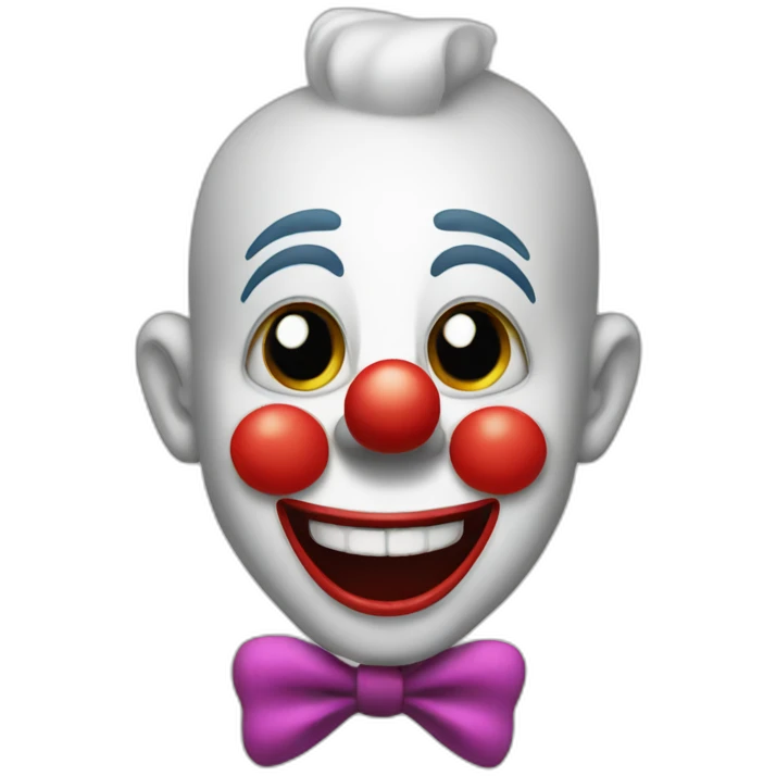 a very happy clown emoji