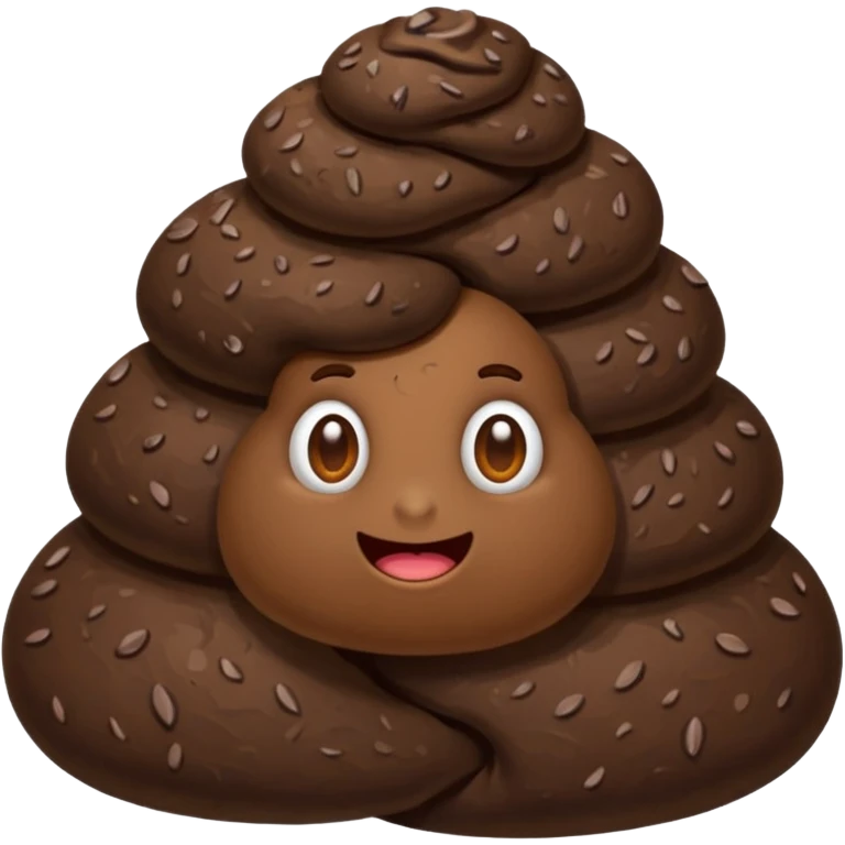 A poop wearing a poop wearing a poop emoji