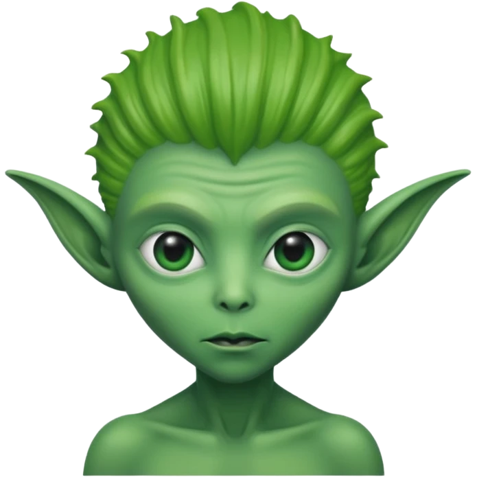 Alien with scene hair emoji