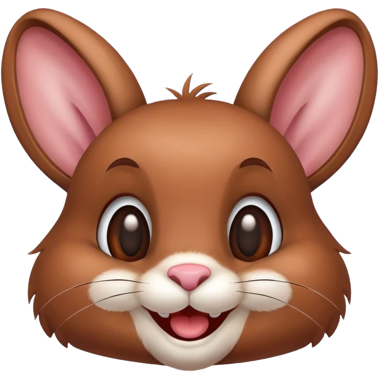 Grinning bunny emoji