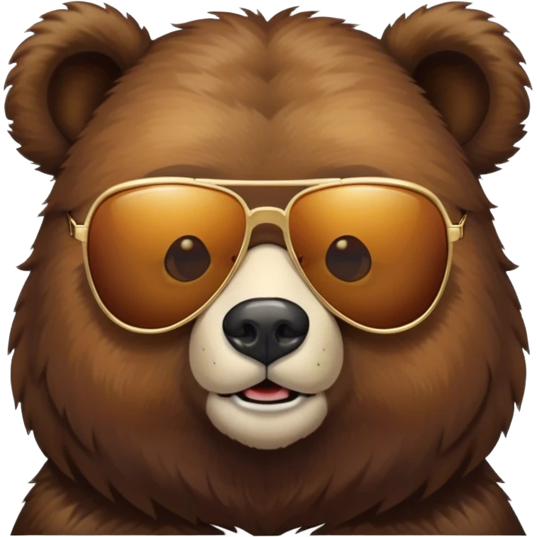 Rich bear with sunglasses  emoji
