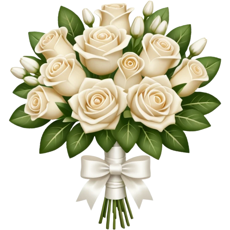 cream and white bouquet emoji