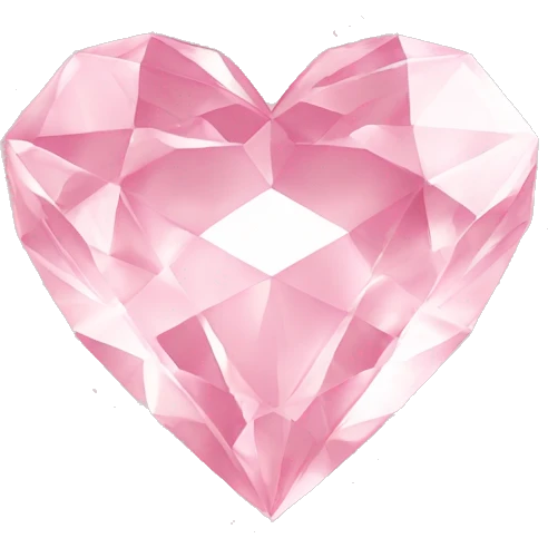 Diamond heart light pink  emoji