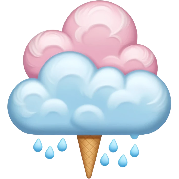 Clouds pastel colored like cotton candy emoji