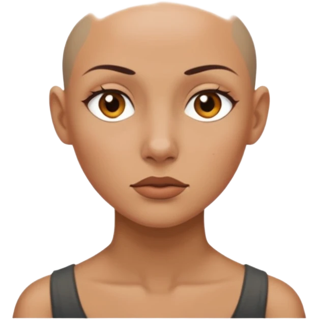 Combinar estos dos emojis 👩‍🦲🗿 emoji