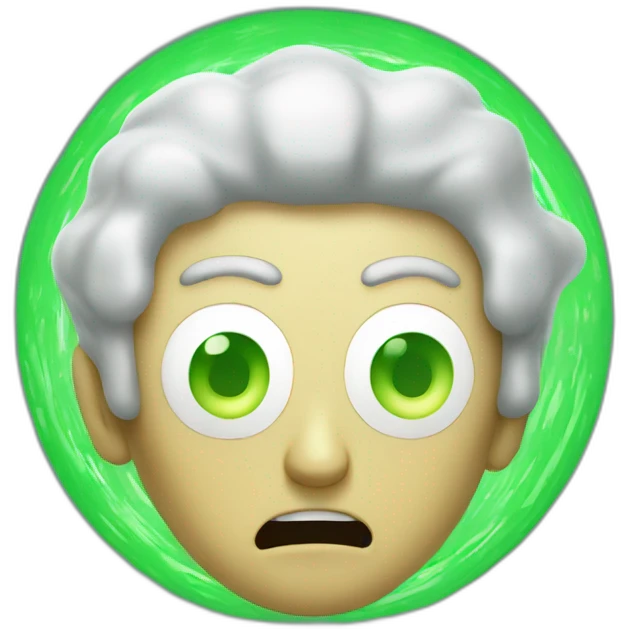 ricky and morty style green portal emoji