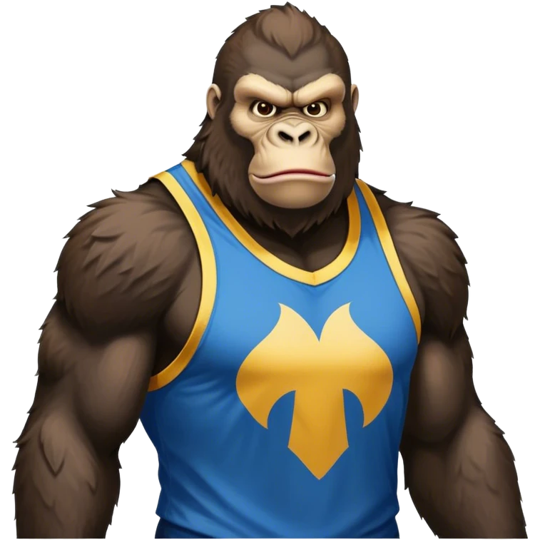 king kong  wearing eagles sleeveless jersey blue and yellow  emoji