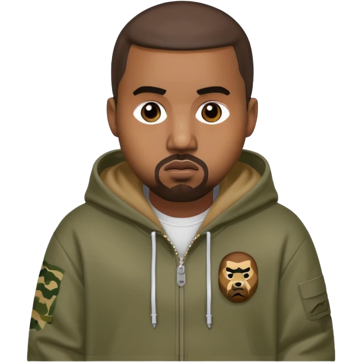 Kanye with bape emoji