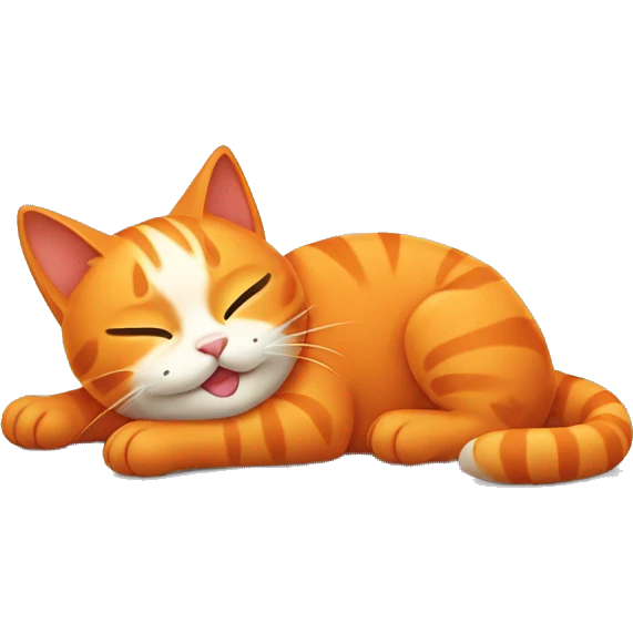 Orange cat rolling on it’s stomach  emoji