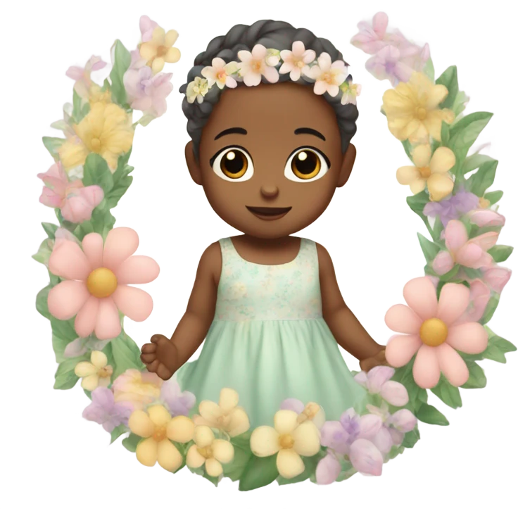 baby girl flower emoji