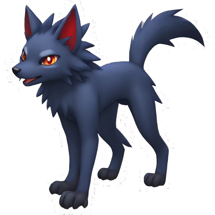 Litten-Zorua-Nargacuga-Sergal-Fakemon-hybrid full body emoji