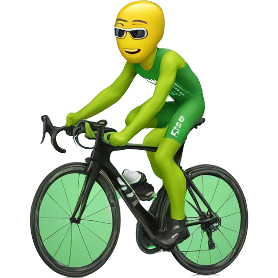 Triathlon camiseta verde emoji
