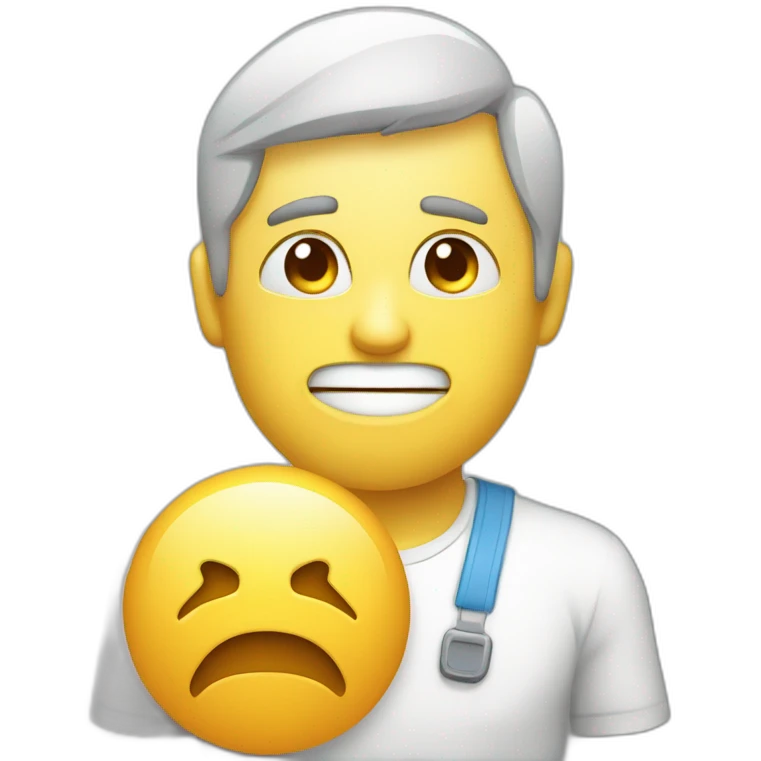 Una cara sin cubrebocas aguantando la respiración emoji