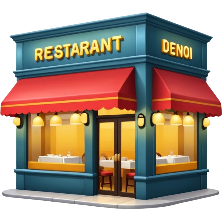Je veux une devanture de restaurant alléchante.  emoji