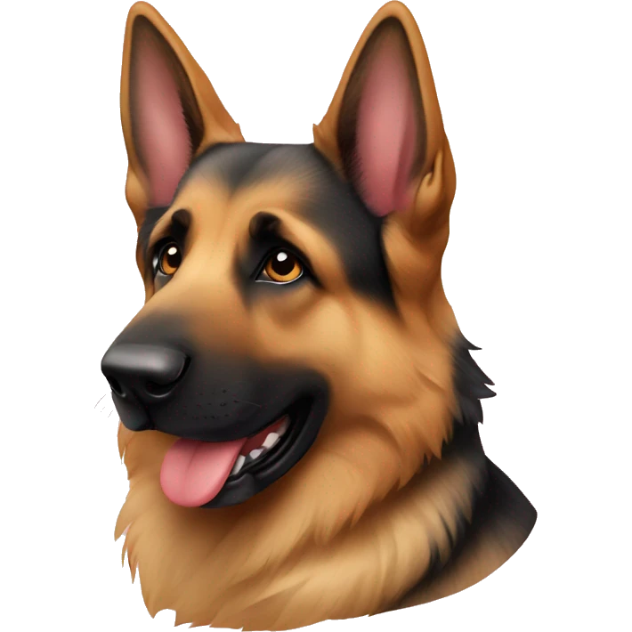 German shepherd kissing  emoji