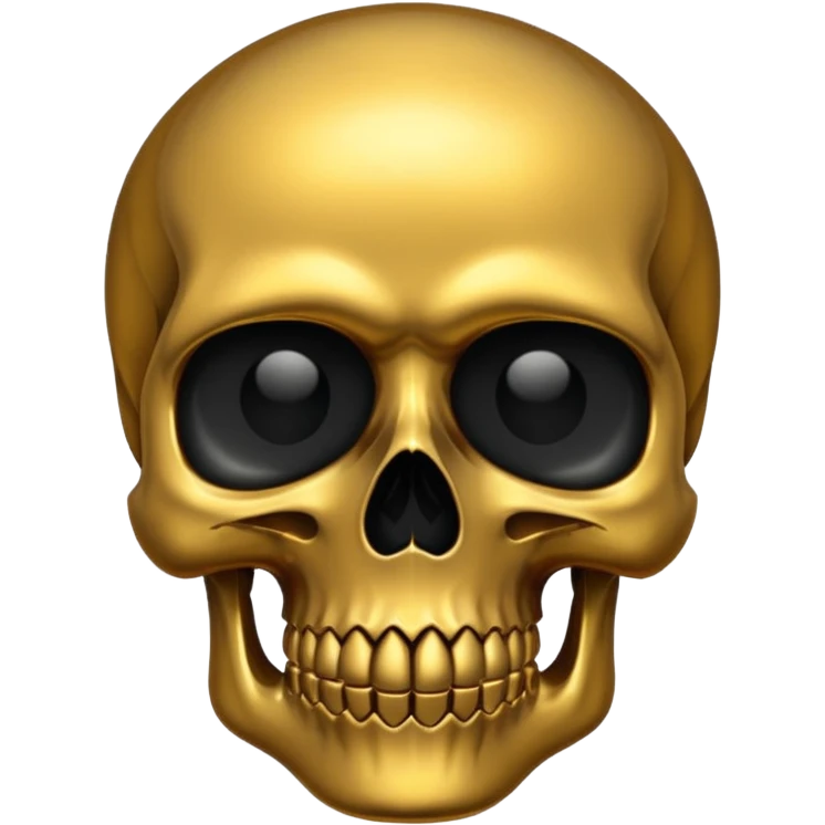 dark gold skull emoji
