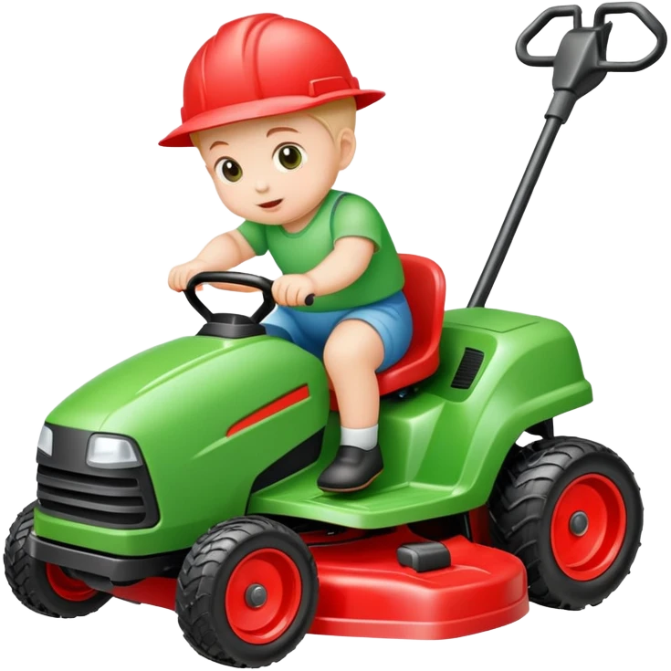 baby on a lawn mower  emoji