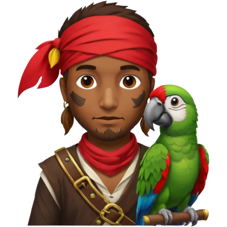 pirate and parrot emoji