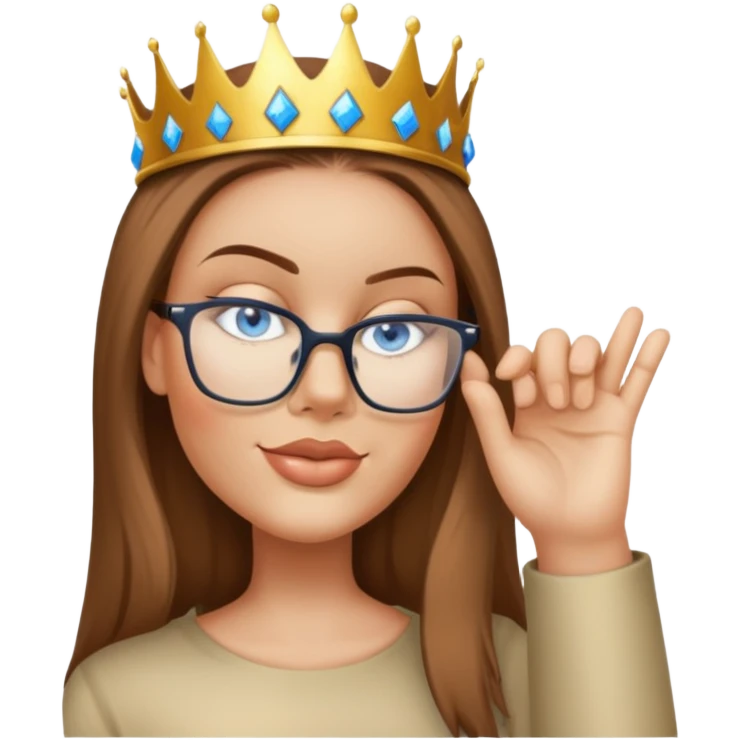 Wearing a crown emoji