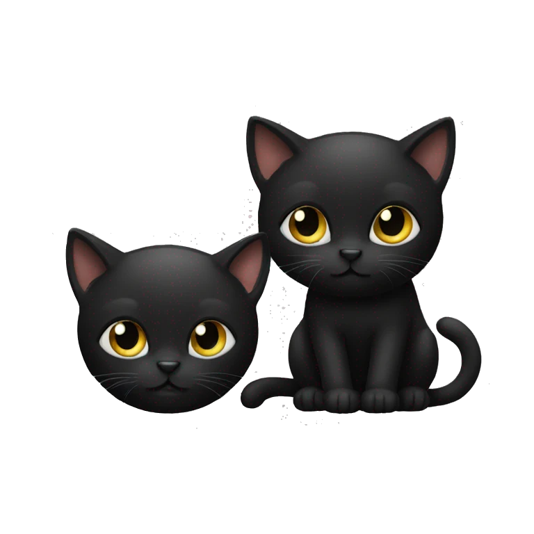 two black cats emoji