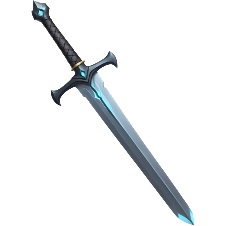 iOS emoji, minimal dark sword, flat design, fantasy emoji