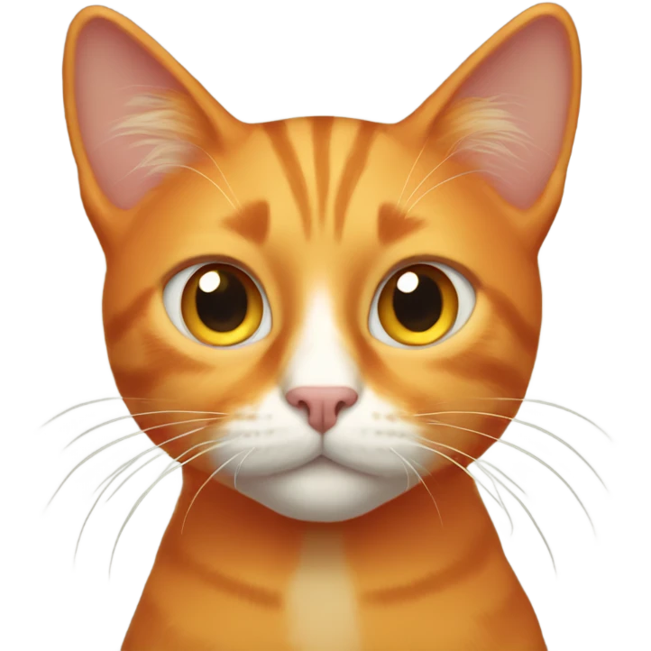 orange cat with amber eyes emoji