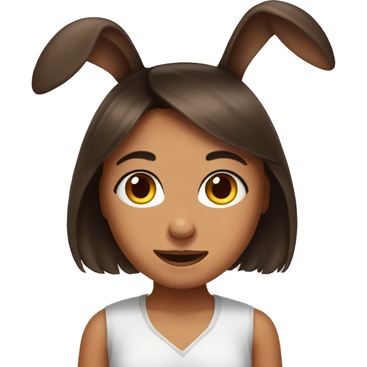 brune girl bunny ear emoji