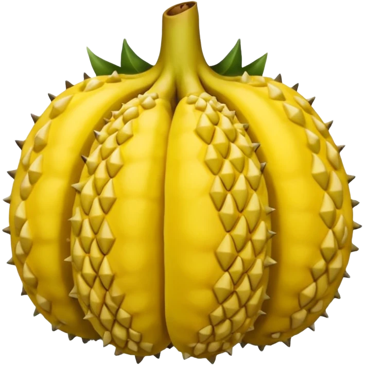 Jackfruit with small thorn and yellow flesh emoji