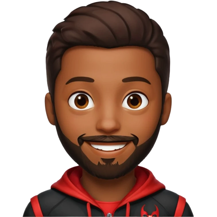 Miles Morales with beard emoji